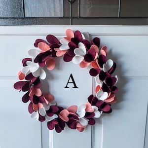 Felt Heart Valentine's Day Wreath: Front Door Decor