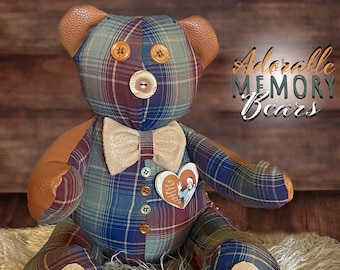 Adorale Memory Bears Hergestellt aus der Kleidung einer verlorenen Geliebten