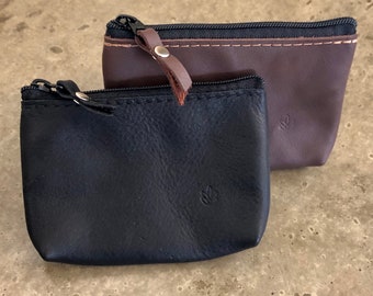 Leather Zipper Pouch