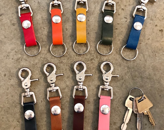 The Perfect Leather Belt Loop Key Chain Etsy