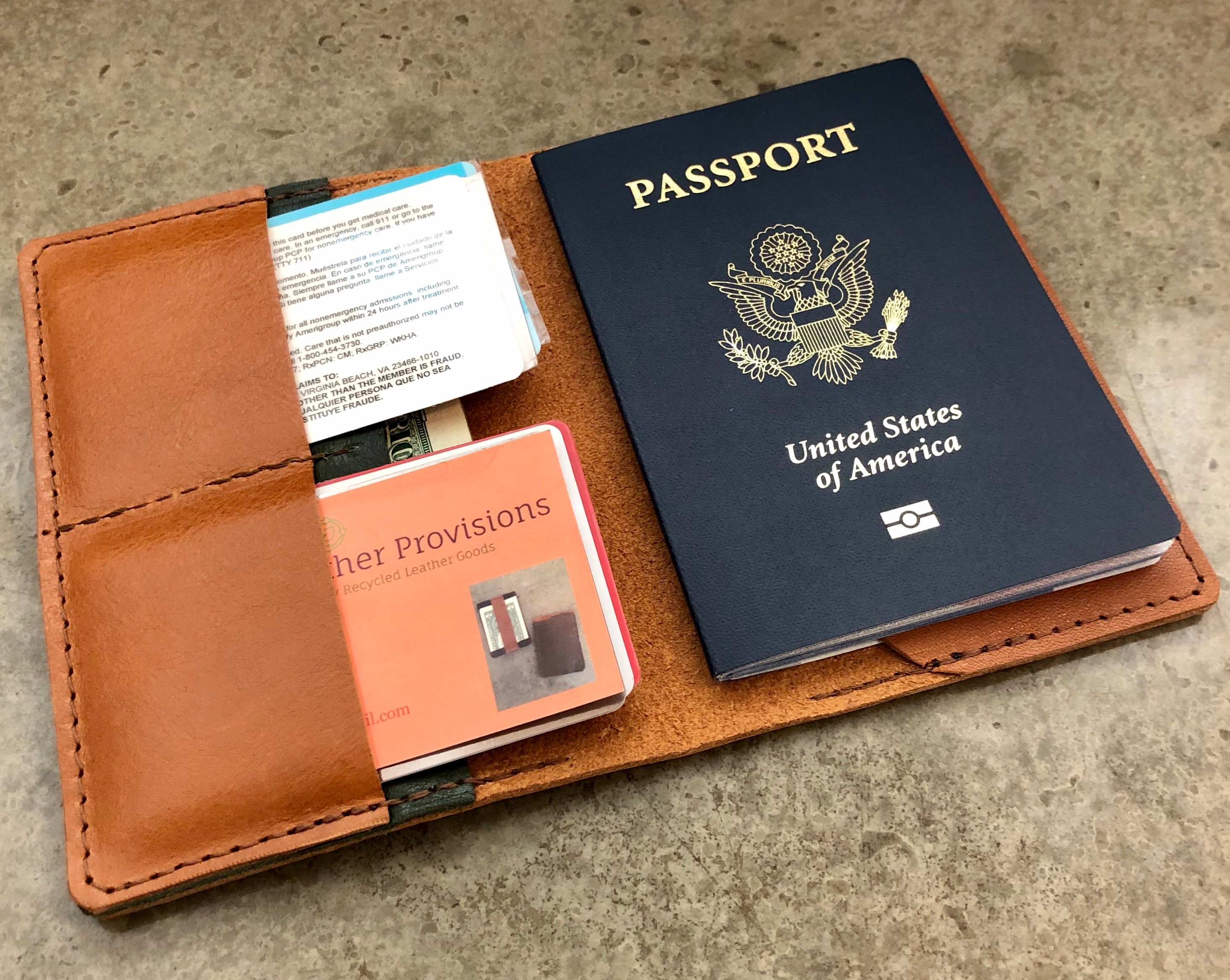 Leather Passport Wallet - Etsy