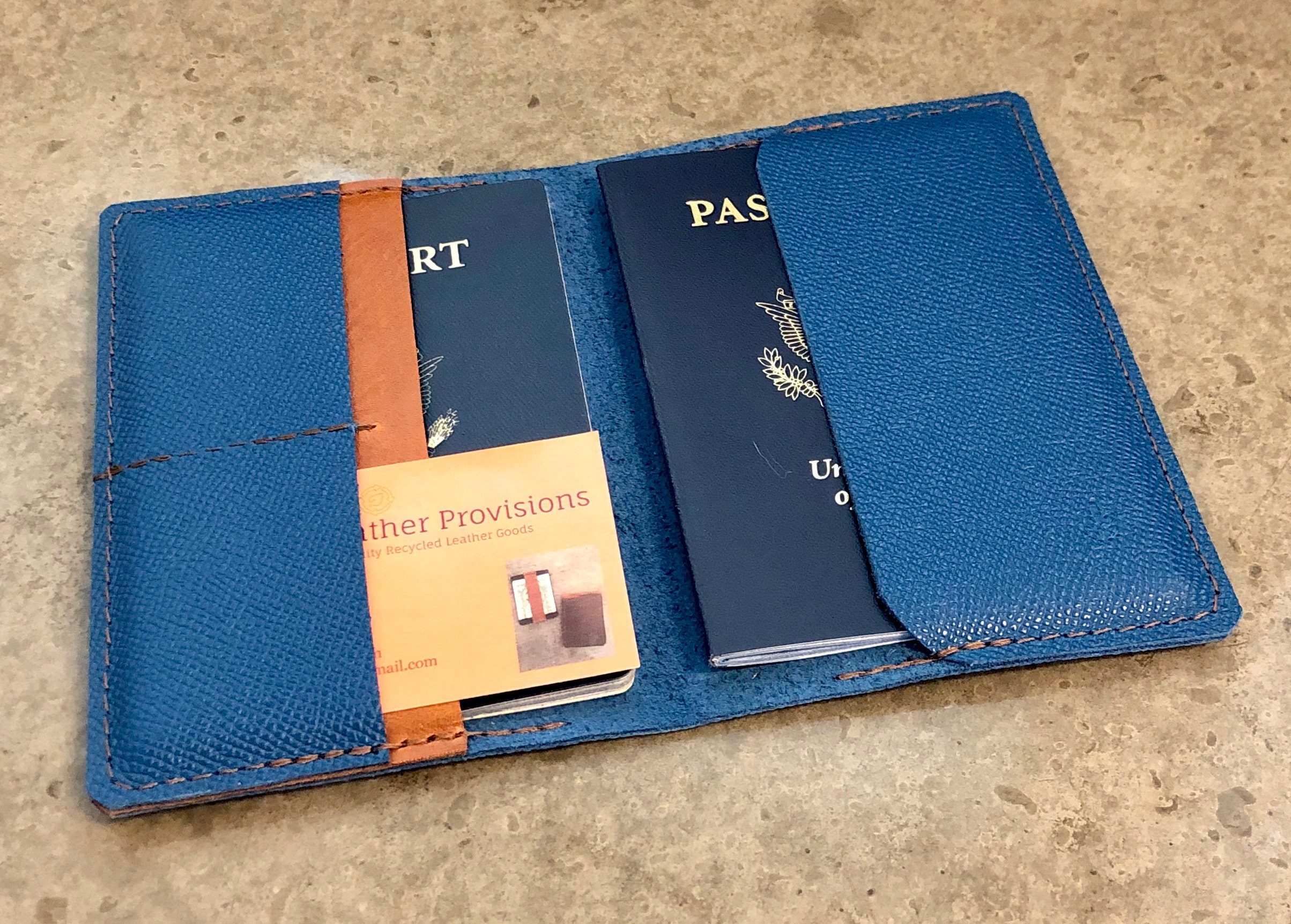 Leather Passport Wallet Etsy
