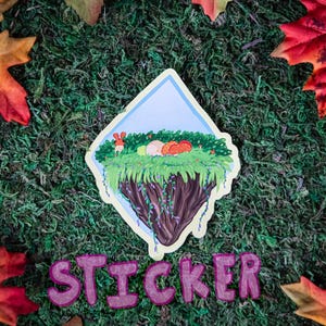Mushbun Mushroom Bunny bean Missions Diamond Sticker