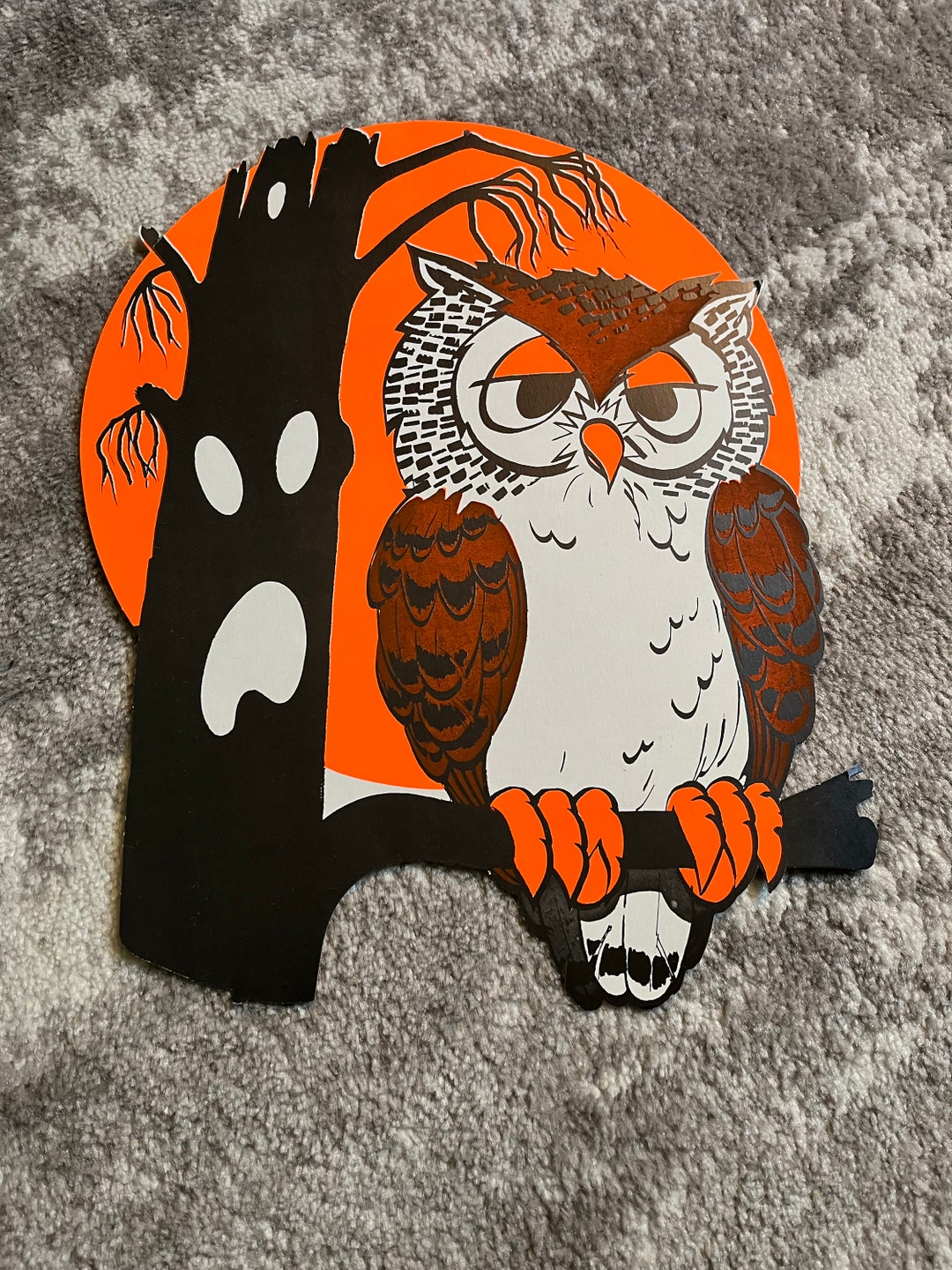 Vintage 15 1970s Halloween Owl Die Cut Decoration - Etsy