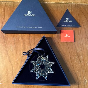 Vintage 2003 Swarovski Crystal Annual Christmas Ornament