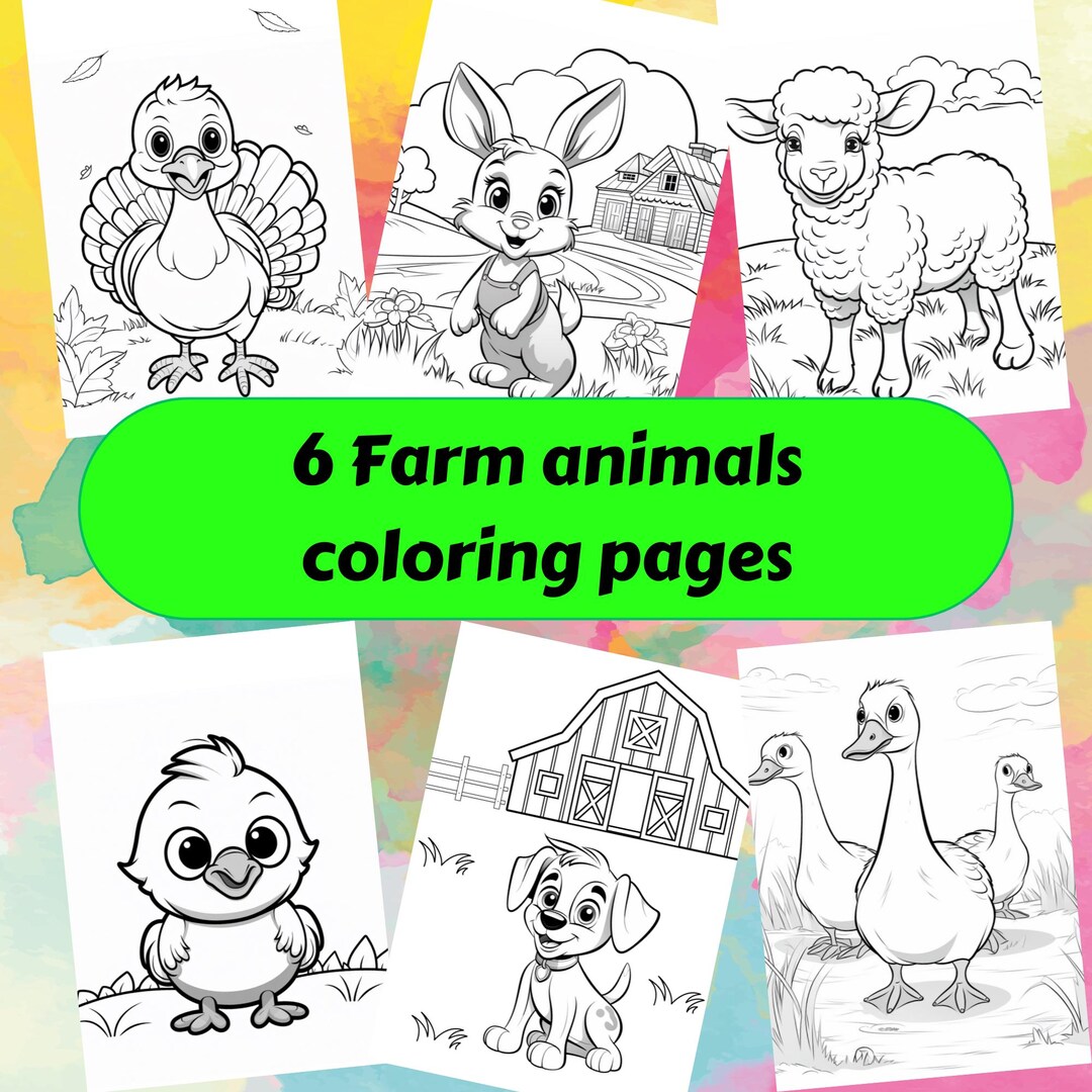 Fun Farm Animal Coloring Pages for Kids - Printable Kid Activity Sheets ...