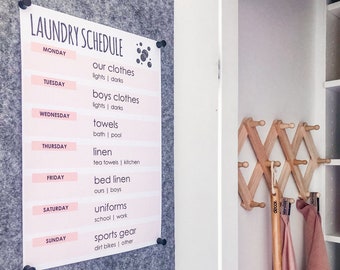 Customisable laundry schedule