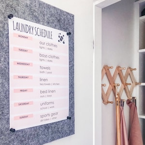 Customisable laundry schedule