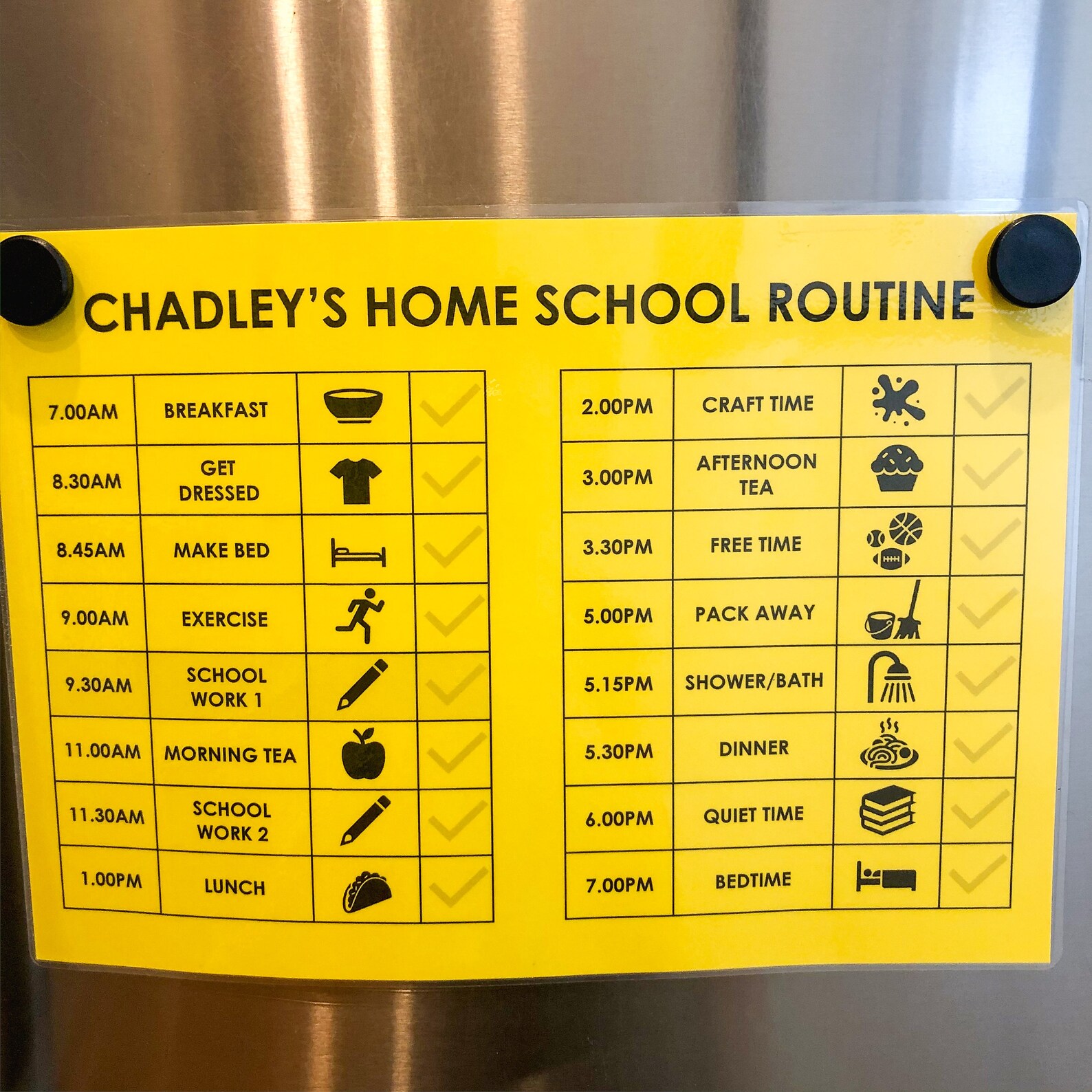 Customisable Routine Chart for Kids - Etsy Australia