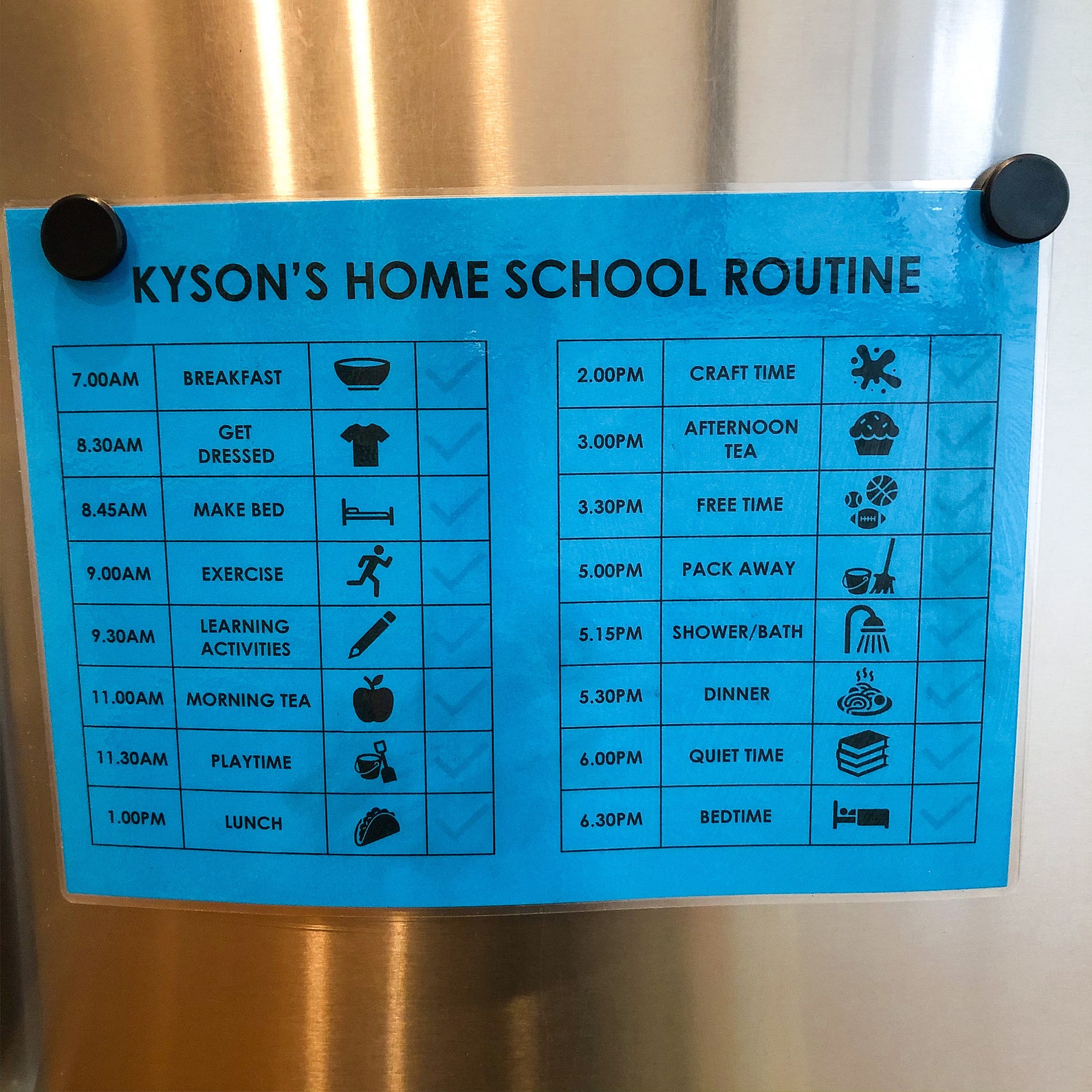 Customisable Routine Chart for Kids - Etsy Australia