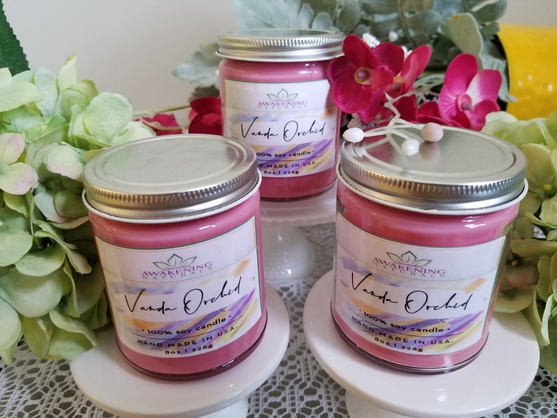 100/% Soy Wax Vanda Orchid Natural Cruelty-Free Phthalate free Fragrance