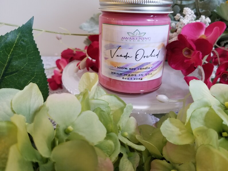 100/% Soy Wax Vanda Orchid Natural Cruelty-Free Phthalate free Fragrance