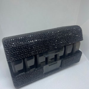 Rhinestone Pill Organizer AM PM 7 days a week image 2