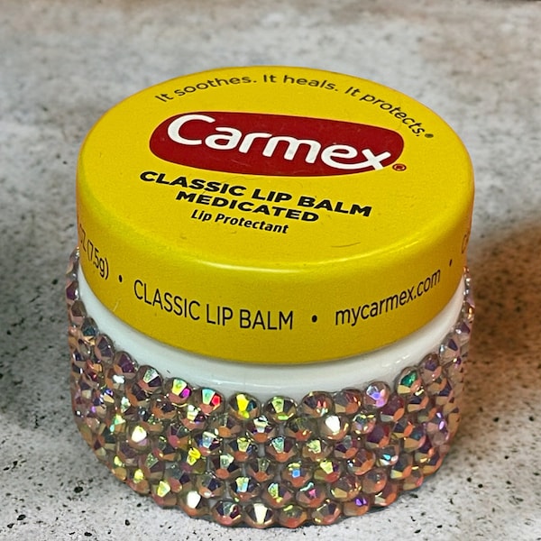 Carmex Classic Lip Balm Blinged - Rhinestone Medicated Lip Balm Bedazzled