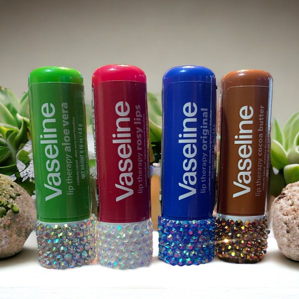 Bling Rhinestone Vasaline Lip Balm Bedazzled