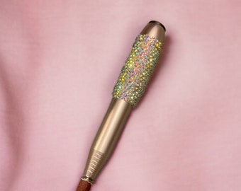 Electric Nail Drill Bedazzled- Blinged Dremel - Compact Portable Efile - Rhinestone Professional Manicure Pedicure Nail File