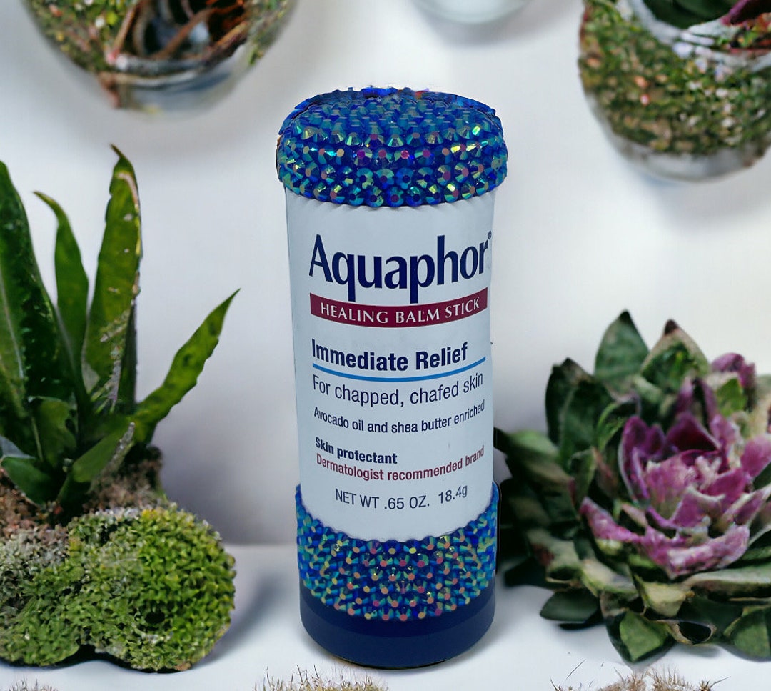 Rhinestone Aquaphor Healing Balm Stick Skin Protectant Bling Aquaphor Etsy