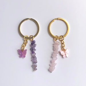 Crystal Keychain / Custom Crystal Keychain / Crystal Keyring / Personalized Crystal Keychain / Gemstone Keychain /Crystal Gemstone Accessory