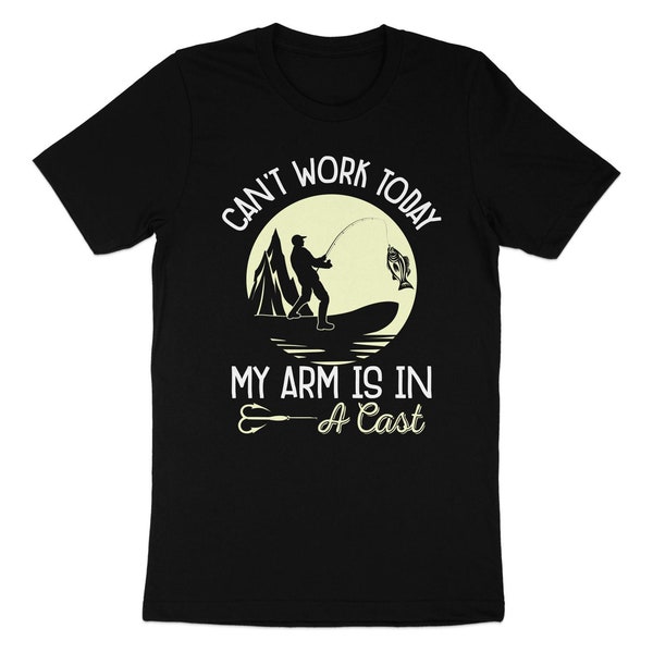 Can't Work Today Fishing T-Shirt, Funny Angler Tee, Unique Gift for Fishermen, Humorous Gone Fishing Apparel, Outdoor Adventure Gear