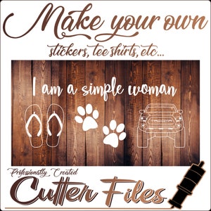 Simple Woman Tacoma SVG Vector File, Cut File For Cricut And Silhouette, Digital Download, Toyota Tacoma Accessories