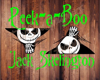 Jack Skelington Peek-A-Boo! Nightmare Before Christmas, SVG Vector File  Cut File For Cricut, Silhouette, Digital Download Frog's Nightshade