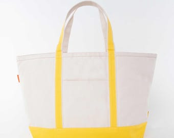 Yellow Large Canvas Tote Bag – Bright, Functional Carryall for Travel, Beach, and Everyday Use
