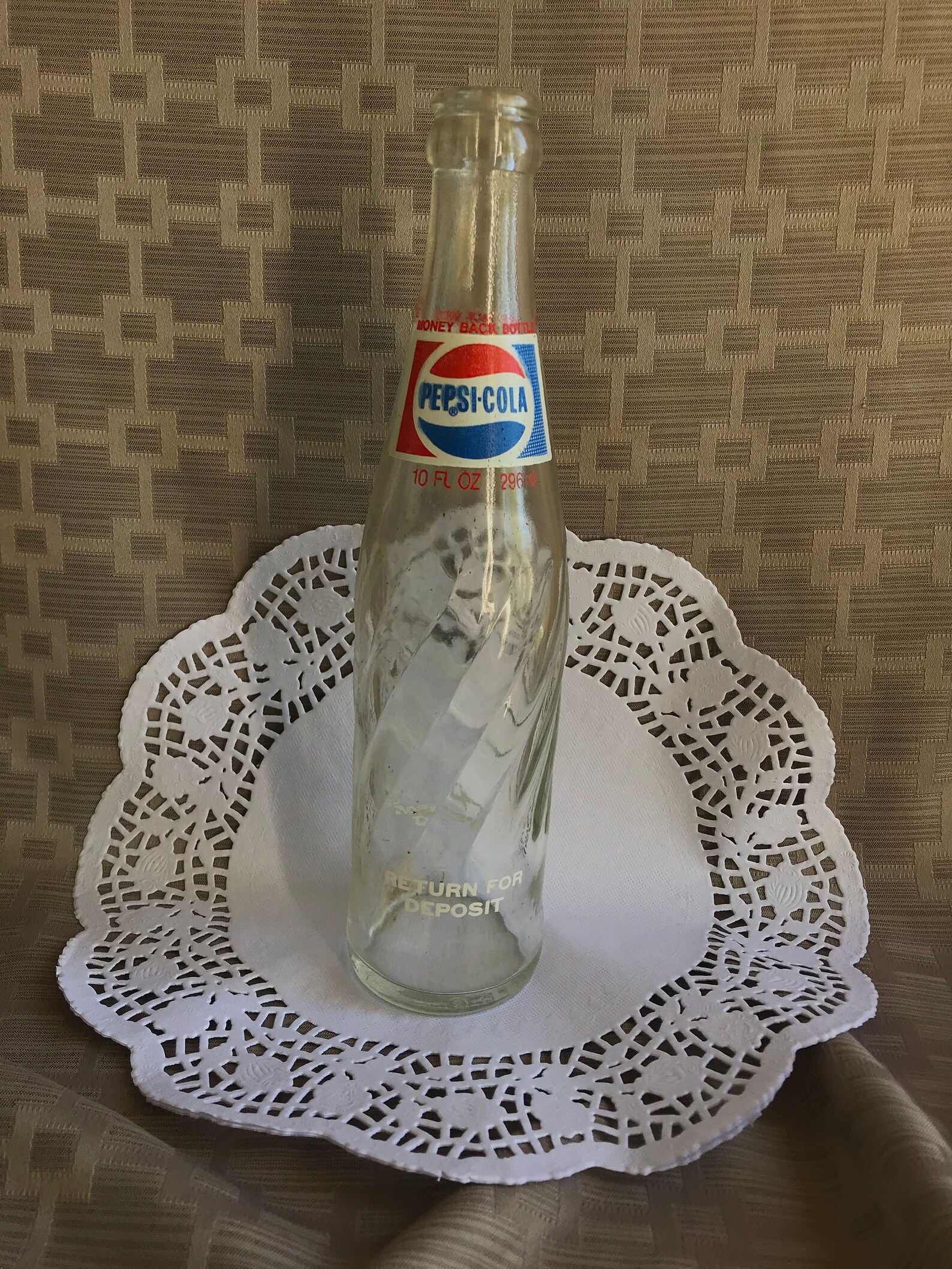 Vintage Pepsi Cola 10 oz Glass Soda Bottle Return for Deposit Etsy