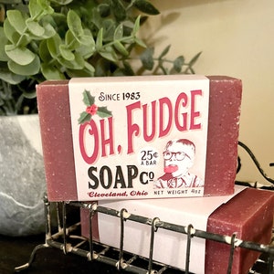 Oh Fudge! SOAP Bar inspired by Holiday Classic Movie "A Christmas Story" | Organic 4oz Soap Bar | Guest Bathroom Decor | Holiday Home Decor