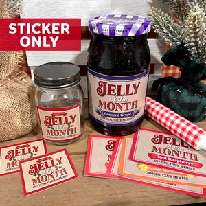 JELLY of the MONTH Club STICKERS | Easy-to-Peel Stickers | 2 size options | Generic & Flavors | National Lampoon's Christmas Vacation