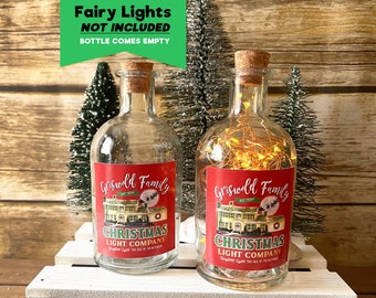 GRISWOLD Family Christmas LIGHTS Company BOTTLE Decoration | Fill yourself - String Lights Not included* | National Lampoon's Xmas Vacation