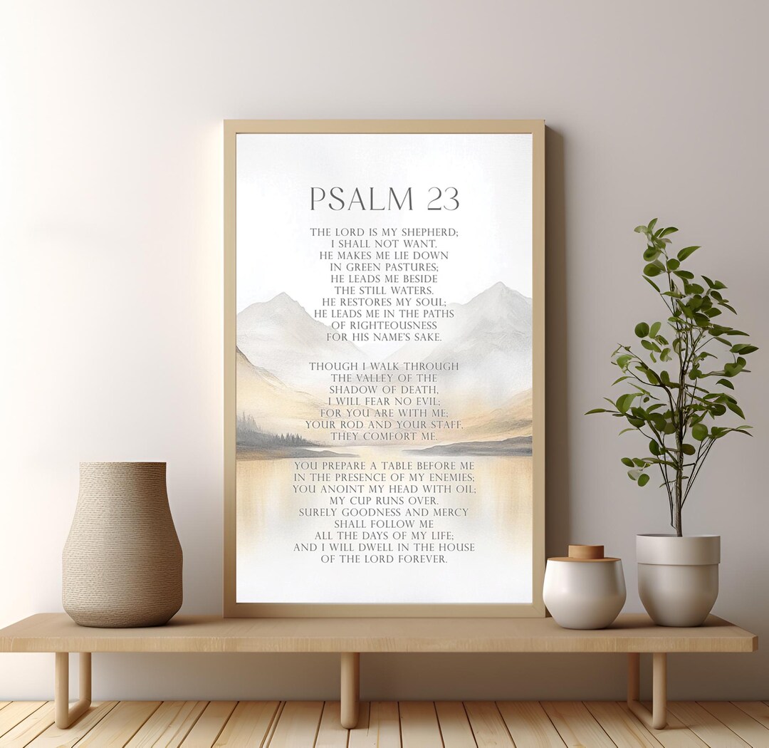 PSALM 23 - the LORD is My Shepherd | Fine Art Print, Framed or Canvas ...