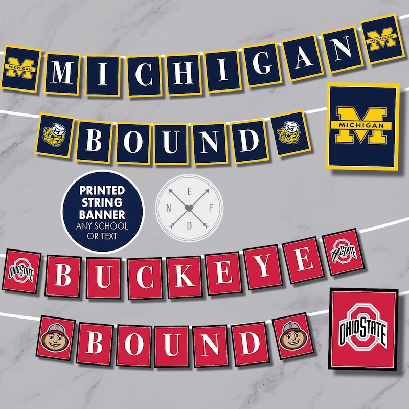 Custom College or University Paper String Banner | Graduation Party Decor | Banner for pictures