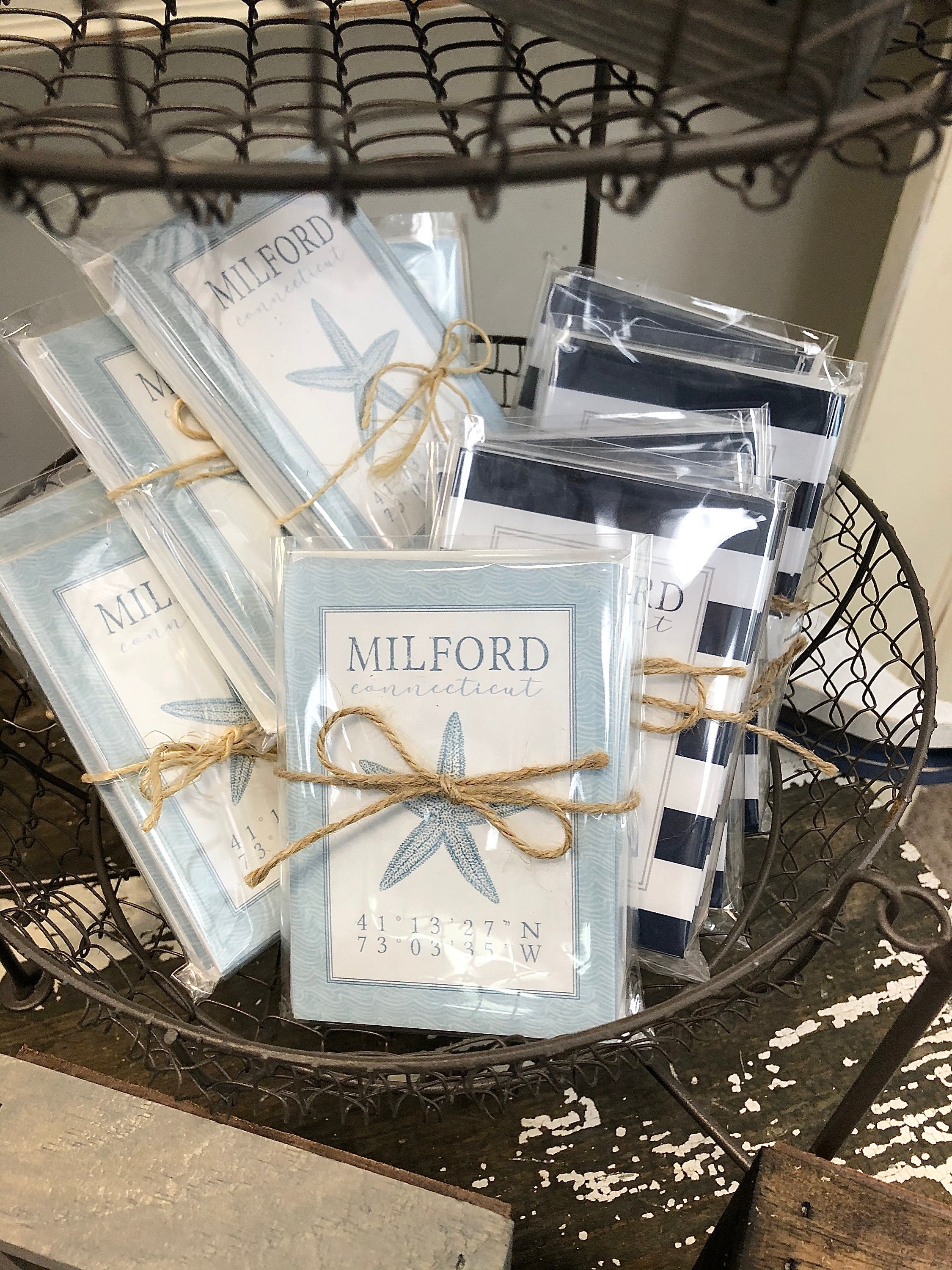 MILFORD Connecticut GREETING CARDS Set of 8 Cards With Etsy UK