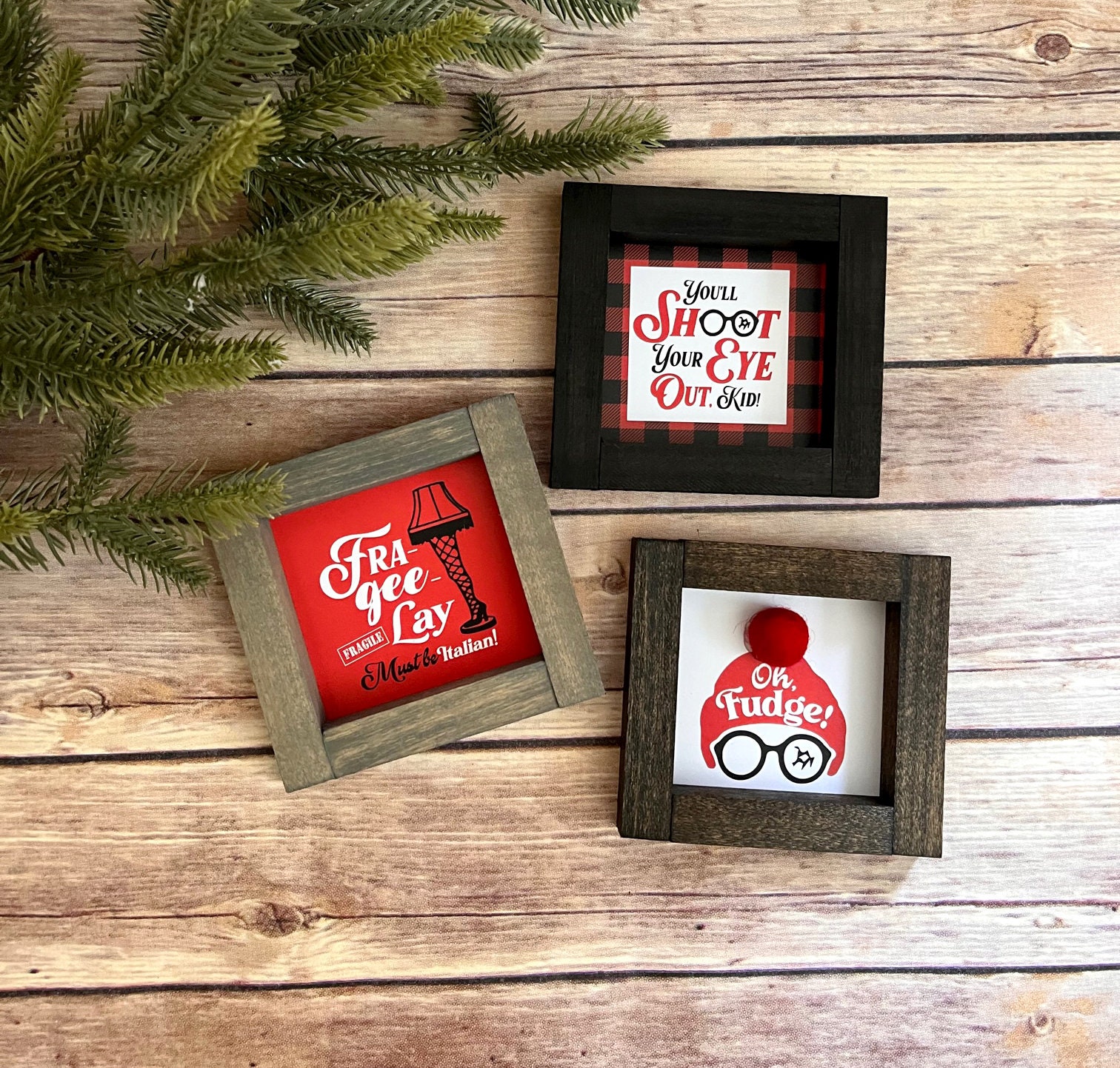 A CHRISTMAS STORY Themed Mini Wood Signs Oh Fudge Etsy