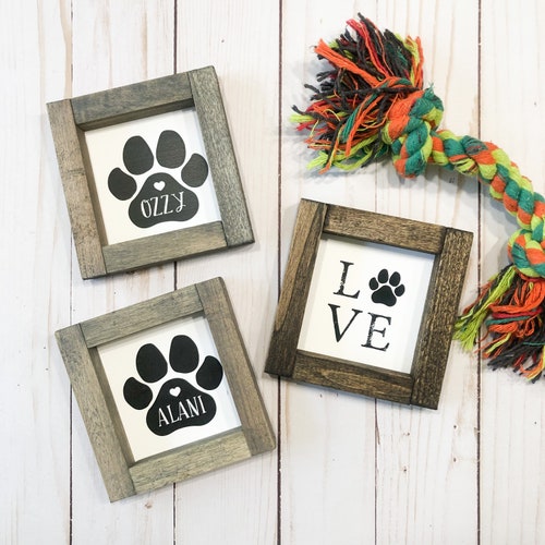 PERSONALIZED PET Name Sign Custom Name PAW Print Mini Wood - Etsy PERSONALIZED PET Name Sign Custom Name PAW Print Mini Wood - Etsy