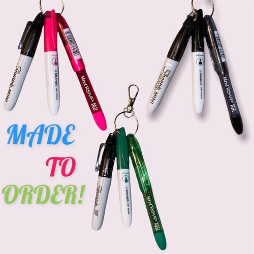Badge Reel Accessories / Mini Sharpie Pen Dry Erase / Build Etsy