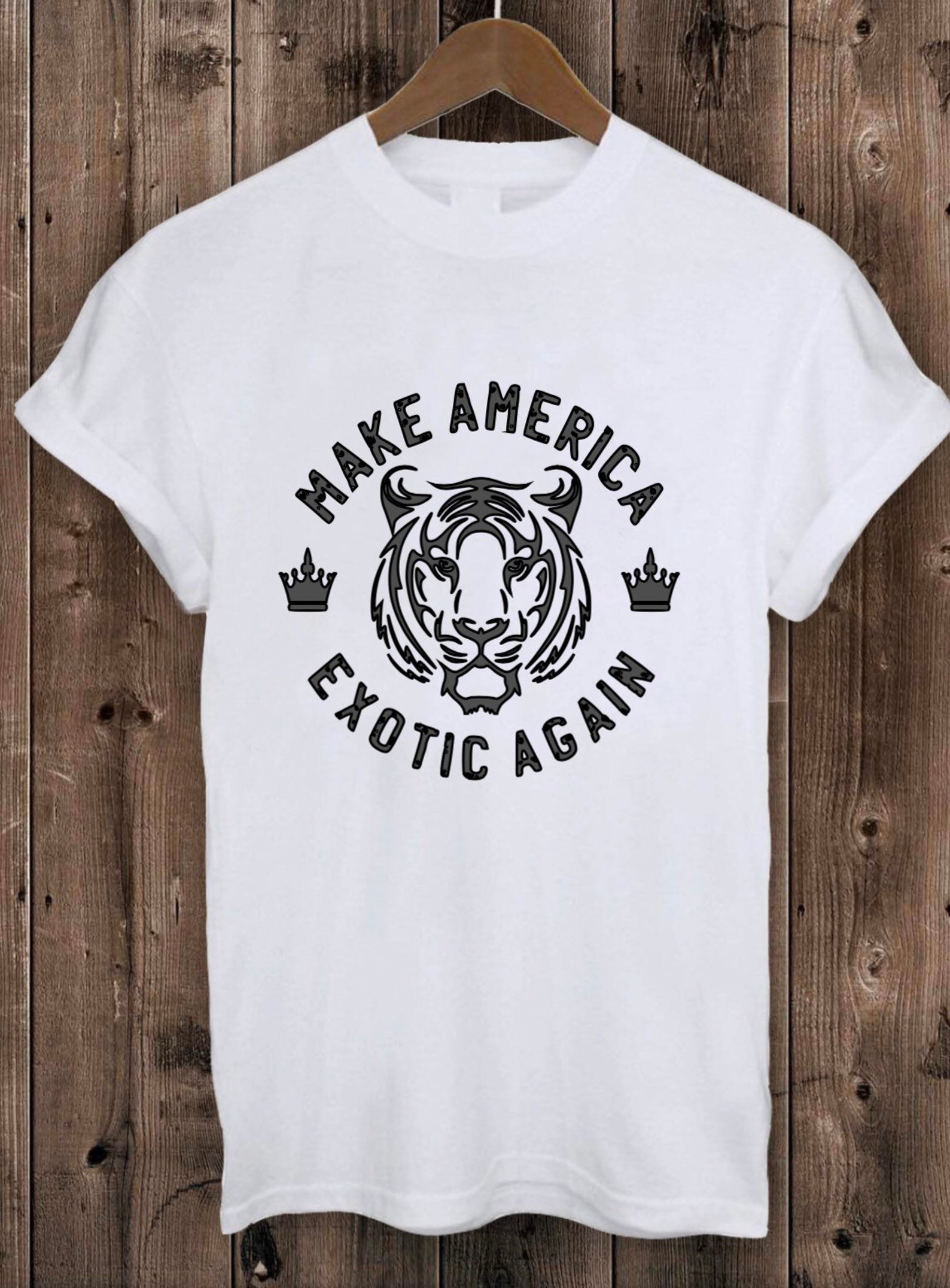 Tiger King T shirt white tiger exotic patriotic tshirt Etsy