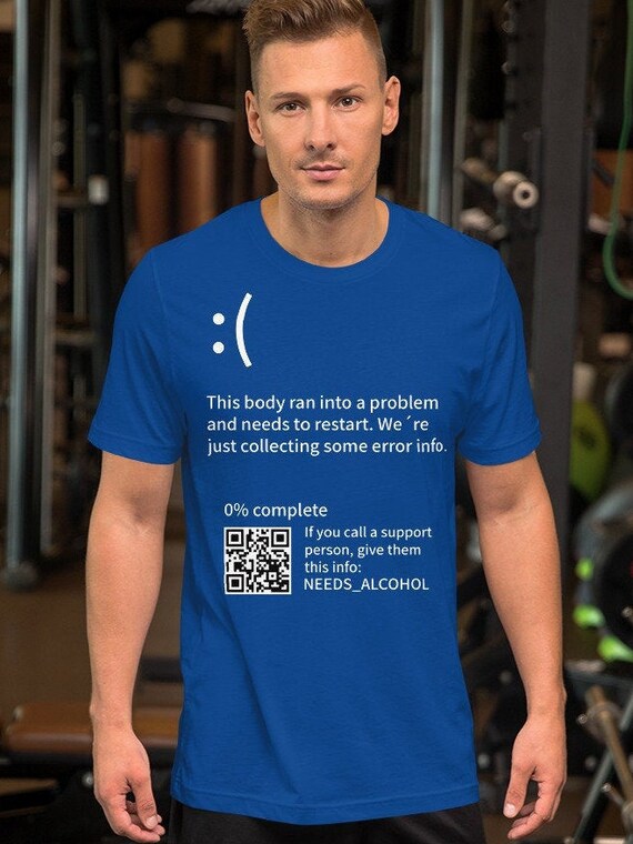 blue screen t shirt