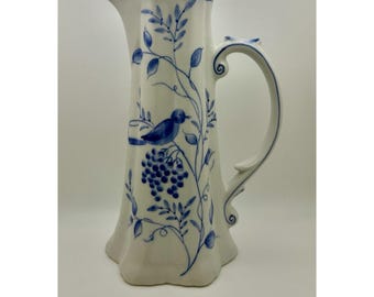 Vintage Andrea by Sadek Blue & White Coffee Pot