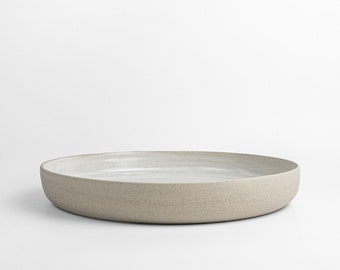 Salad bowl 14"/36 cm, Stoneware Large Ceramic Bowl, XXL Serving Bowl, Handmade Bowl, Minimal Scandinavian Style bowl