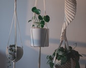 Set of 3 Minimalist Macrame Plant Hanger Simple Indoor Hanging Plant Hanger Plant Hammock Hanging Planter Hygge Home Decor Boho Natural