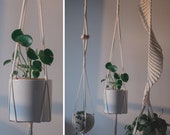 Minimalist Macrame Plant Hanger Simple Indoor Hanging Plant Hanger Plant Hammock Hanging Planter Hygge Decor Boho Decor Natural Home Decor