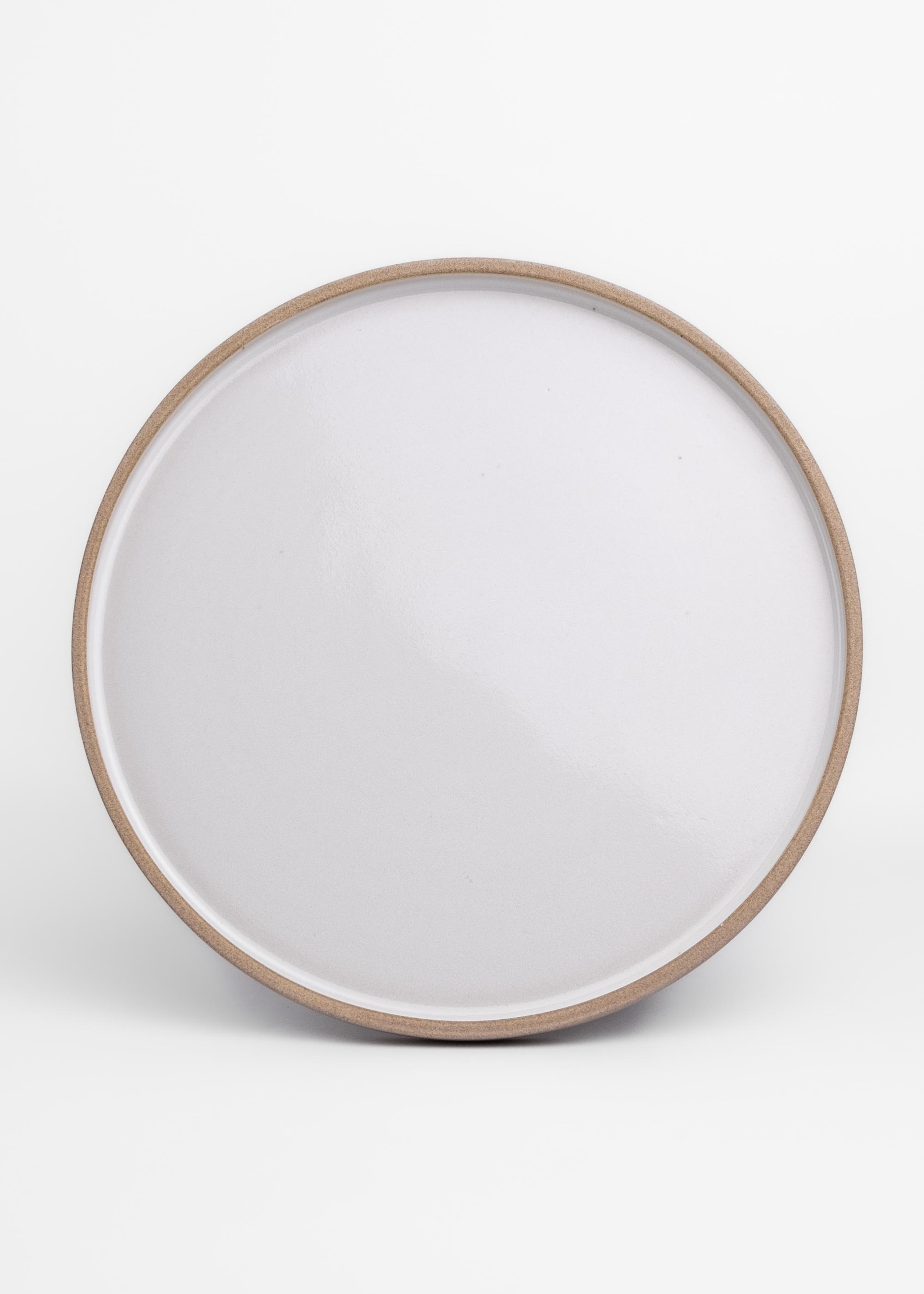 Plates With Rim Ceramic Plates Set, Minimal Plates With Rim, White Dishes With Brown ...