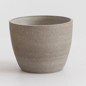 Grey stoneware ceramic tumbler, Natural Ceramic cup, Cappuccino cup, No handle mug, Minimalist Nordic Style, Handmade mug, Earthy ceramics