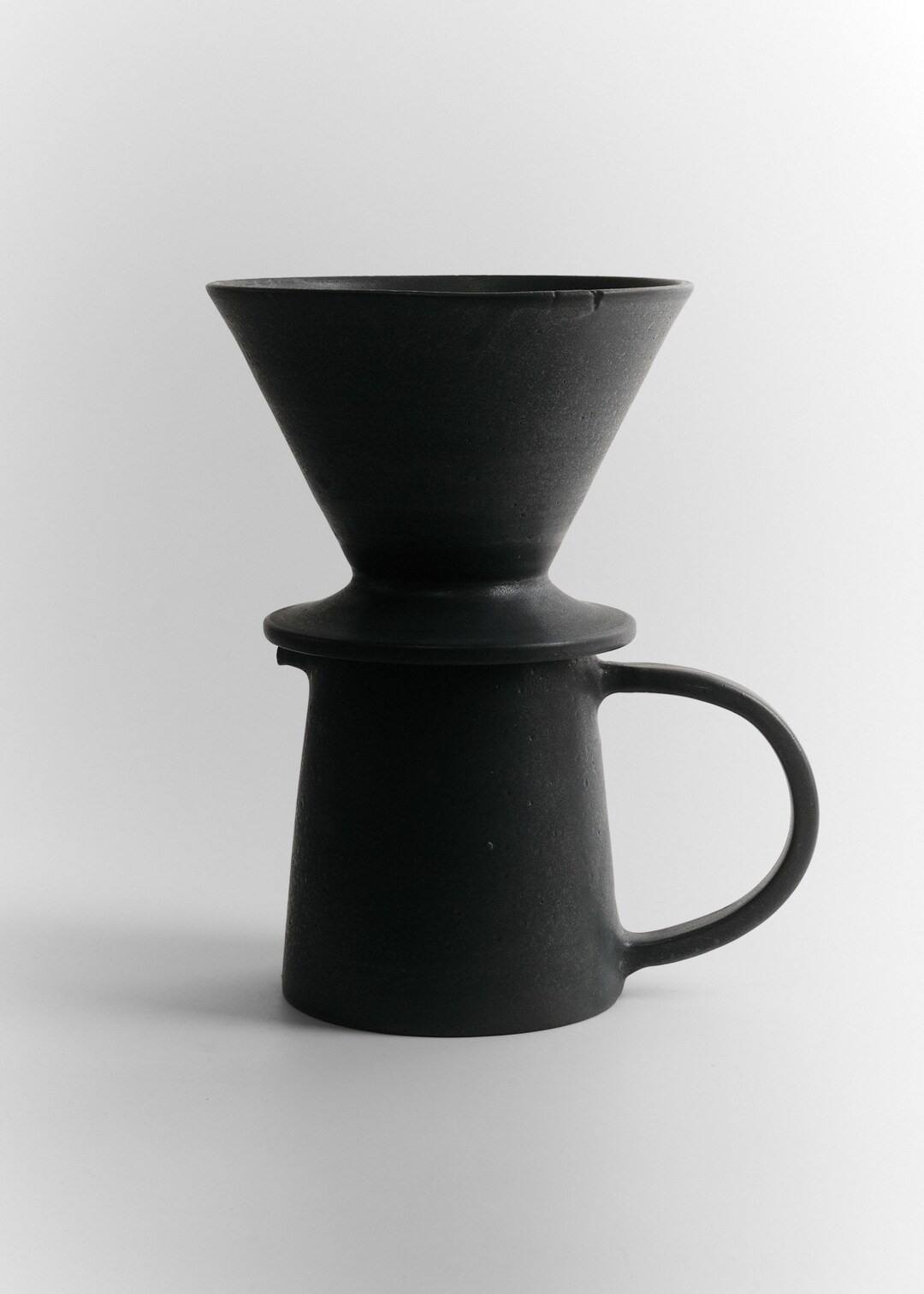Black Matte Ceramic Pour Over Coffee Set, Pour Over Coffee Jug, Coffee