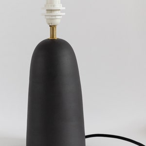 black ceramic table lamp