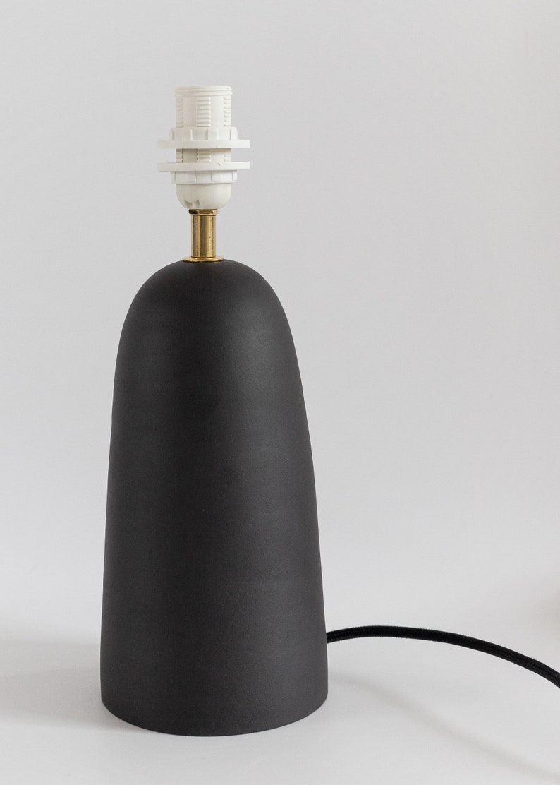 black ceramic table lamp