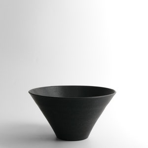 IN STOCK Set of 2 Ceramic Bowls, Black Matte Minimal Ramen Bowl, Modern Black Dishes, Japanese Dishes, Stoneware Bowl Set image 3