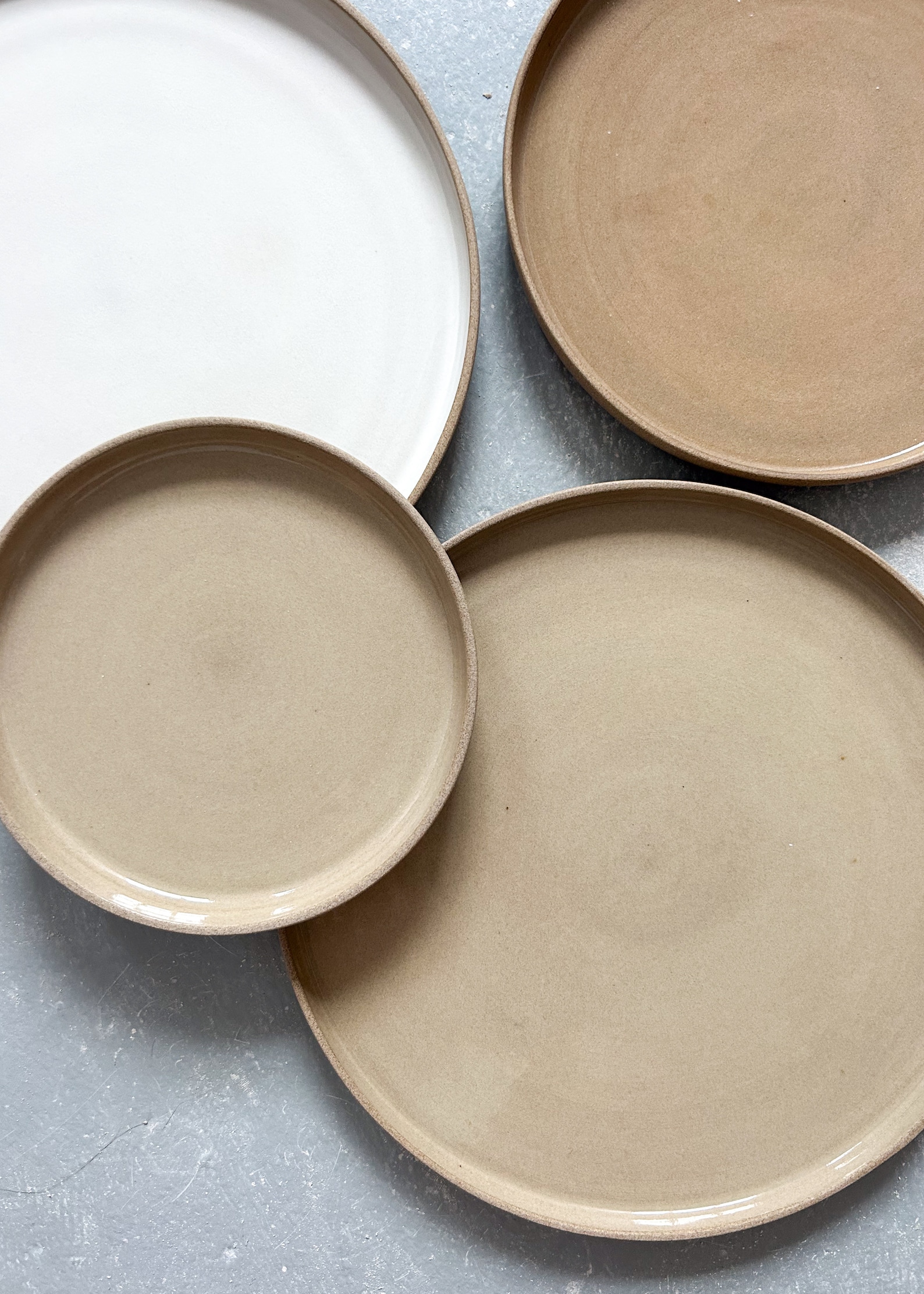 Plates With Rim Ceramic Plates, Minimal Plates With Rim, Earthy Tones Brown Dishes ...
