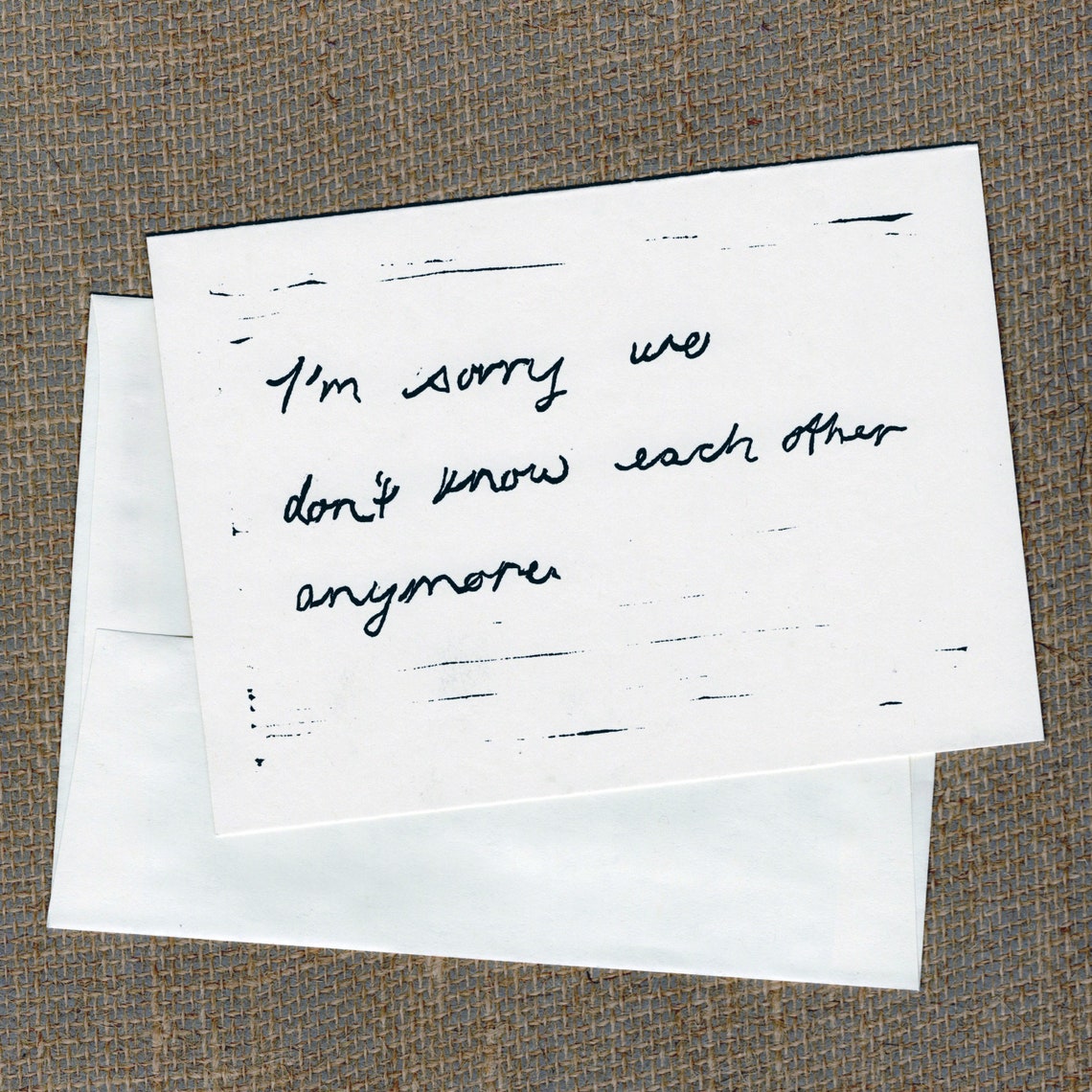 I'm Sorry We Don't Know Each Other Anymore, Miss You, Sad Valentine